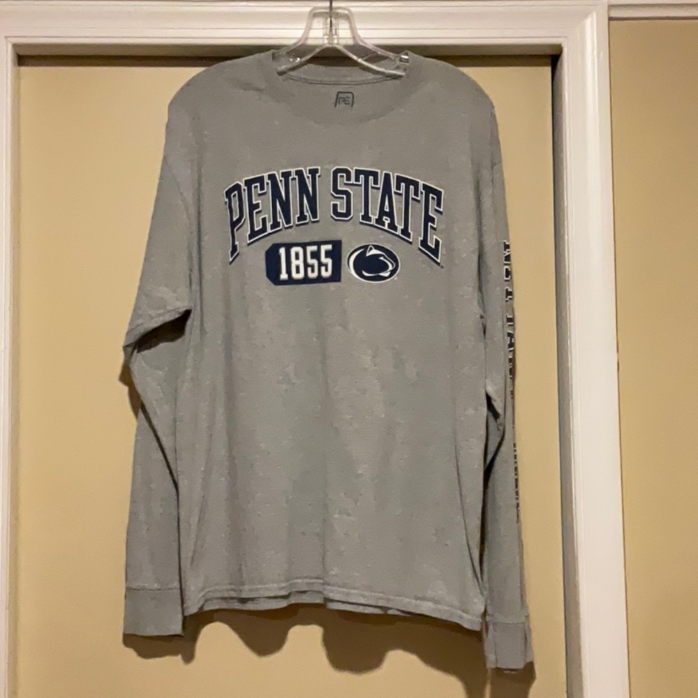 Men's Large Penn State Gray Long Sleeve Shirt